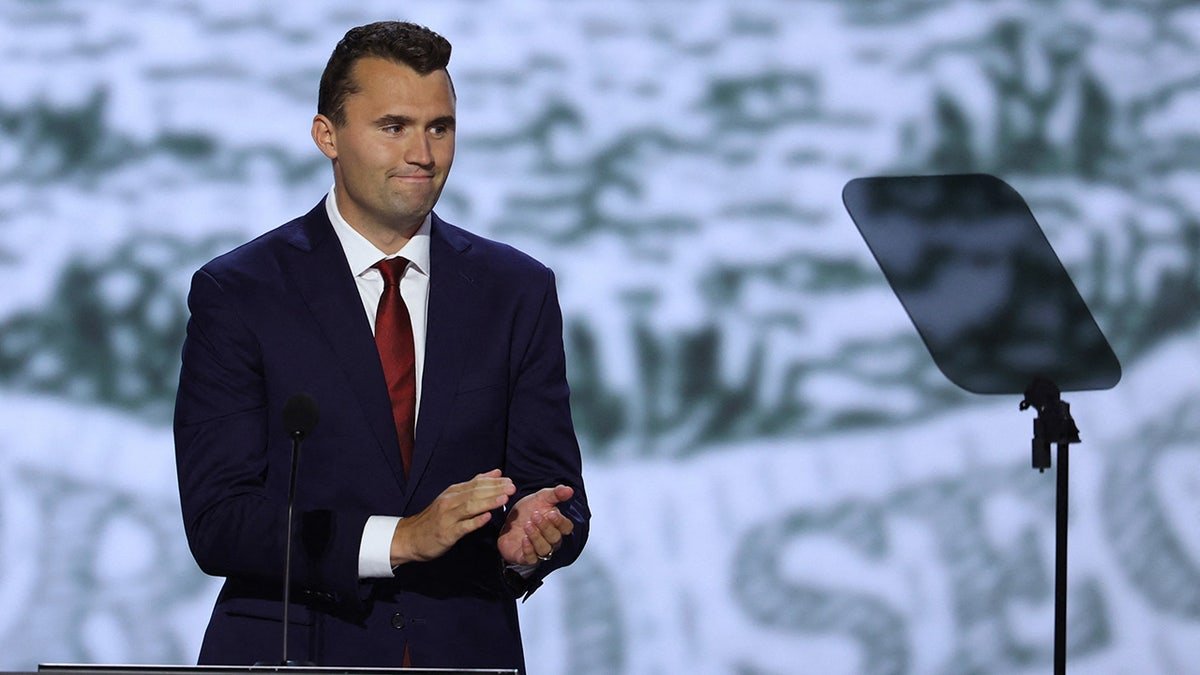 Charlie Kerk speaks during the first day of the Republican National <a href=