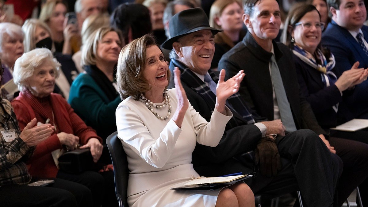 Representative Nancy Pelosi, the extension of California, joined her family and husband Paul Pelosi as they attended the disclosure ceremony of her image in the Capitol Hall in Washington, December 14, 2022.