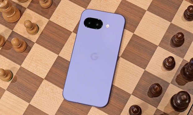 Google Pixel 9A image on the chess panel.