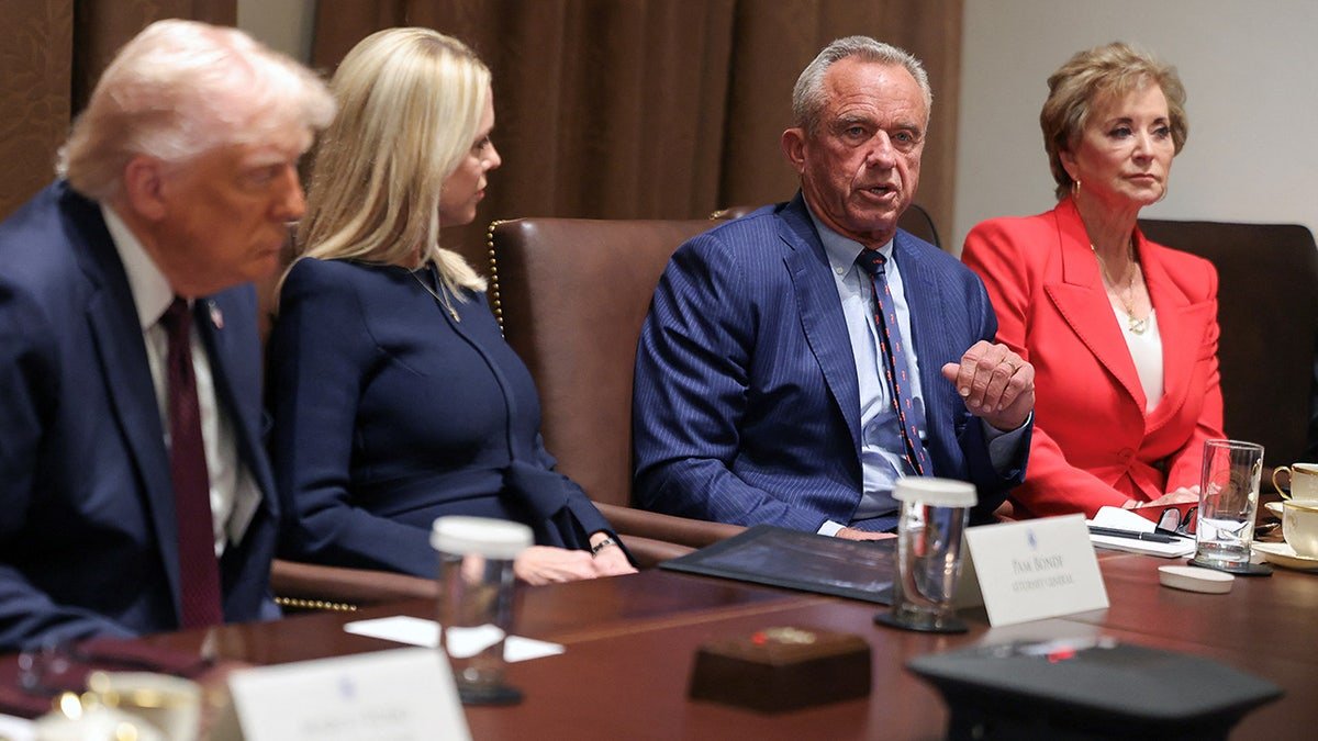 President Donald Trump holds a cabinet meeting