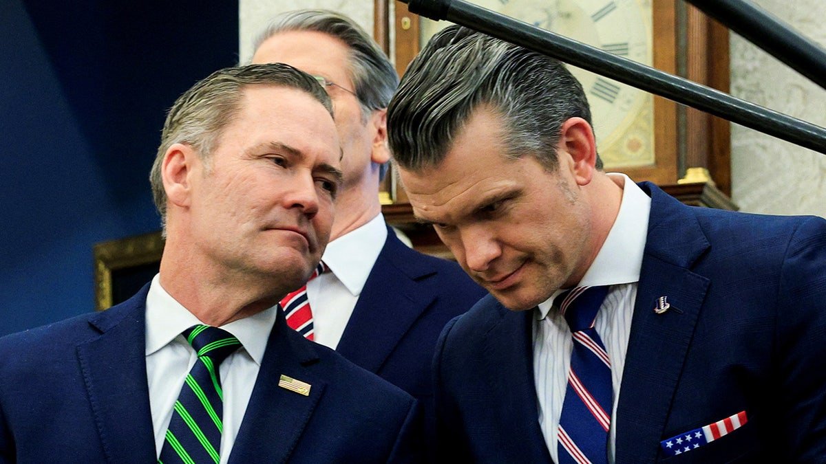 Mike Walz, left with Higseth Beit, the right