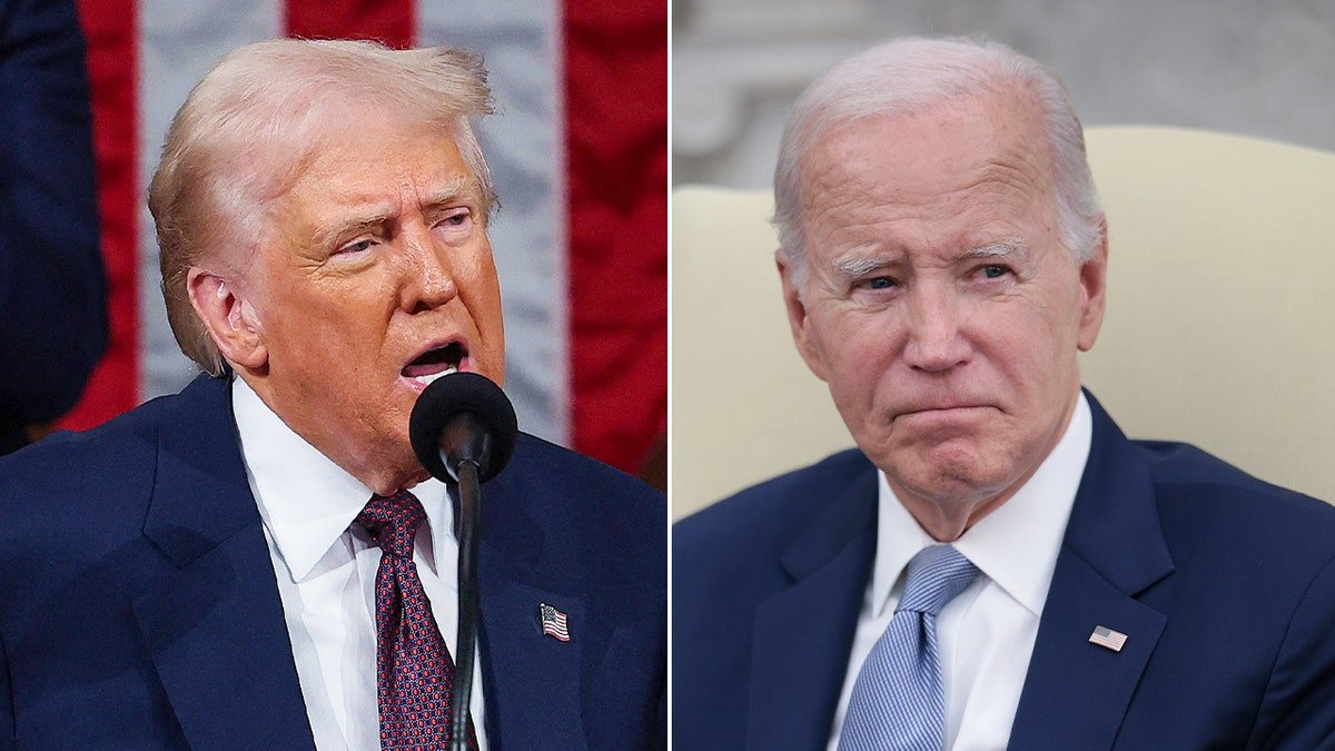 President Trump and Biden in the division of photos