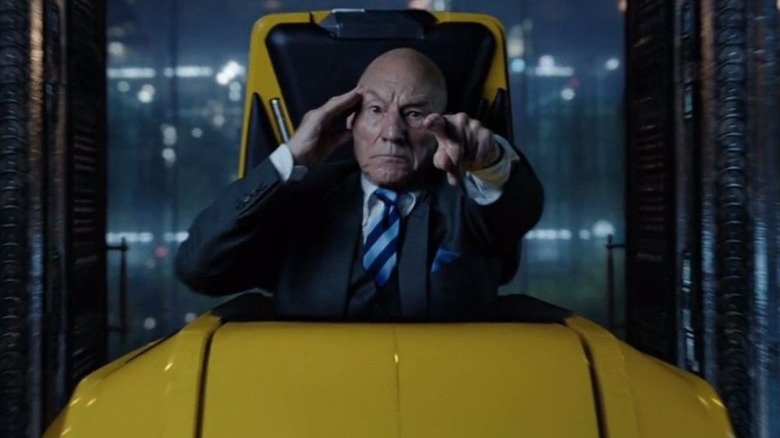 Patrick Stewart as a X professor uses his distance abilities in Dr. String in many madness