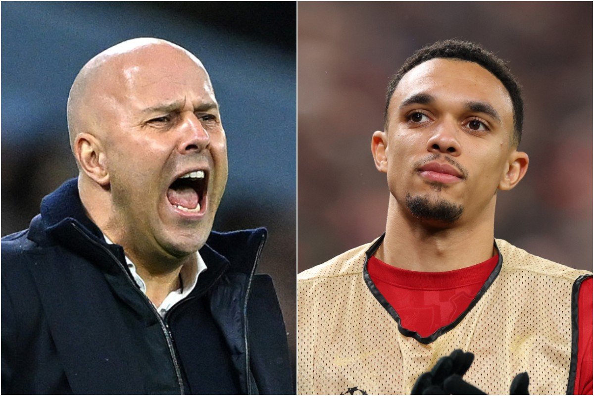 Arne Slot and Trent Alexander-Arnold