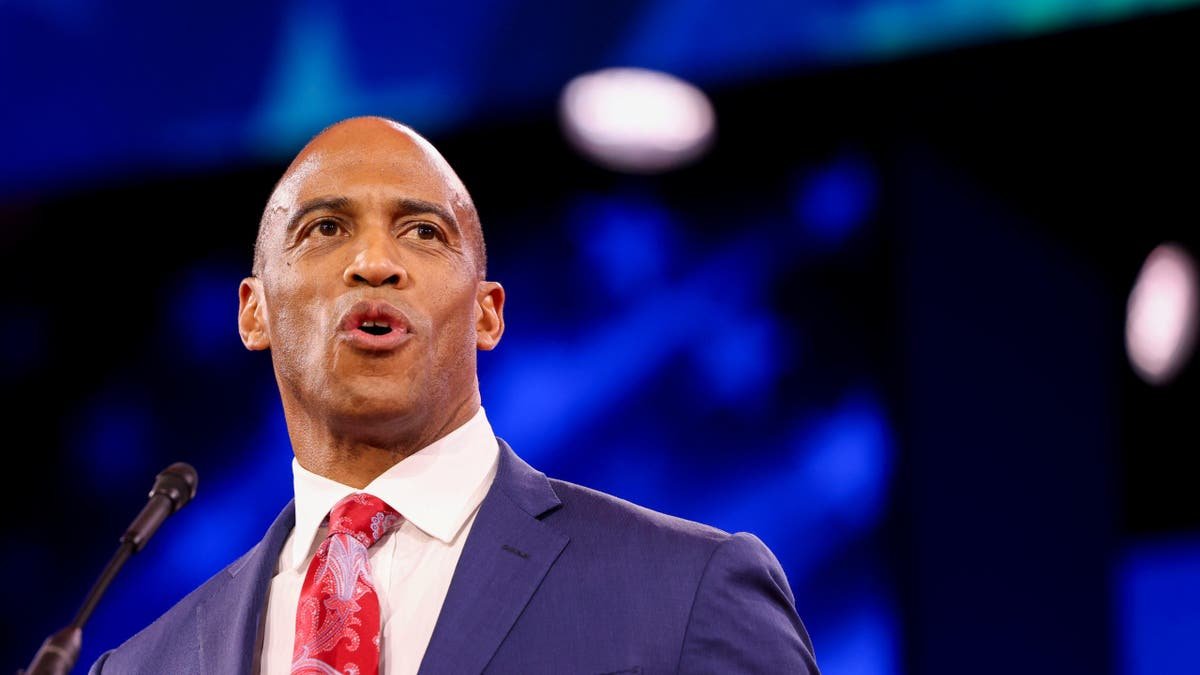 Erik Scott Turner, US Housing and Urban Development (HUD), is speaking during the Conservative Political Labor Conference (CPAC) at the National Port in Maryland on Friday, February 21, 2025. The conservative political work conference that was launched in 1974 brings together conservative organizations, elected leadership and activists. Photographer: Aaron Schwartz/Bloomberg via Getti Emay
