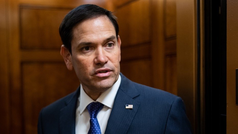 Senator Marco Rubio speaks to reporters