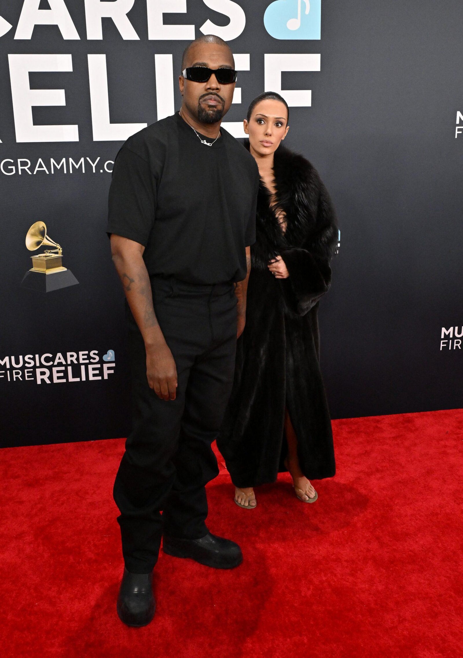 Kanye West and Bianca Censori at the sixteenth Grammy <a href=