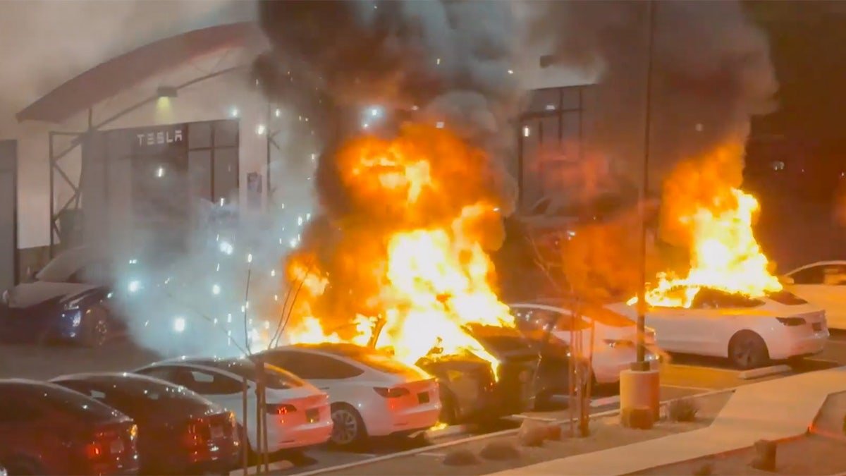 Fire was set in Tesla compounds in Las Vegas