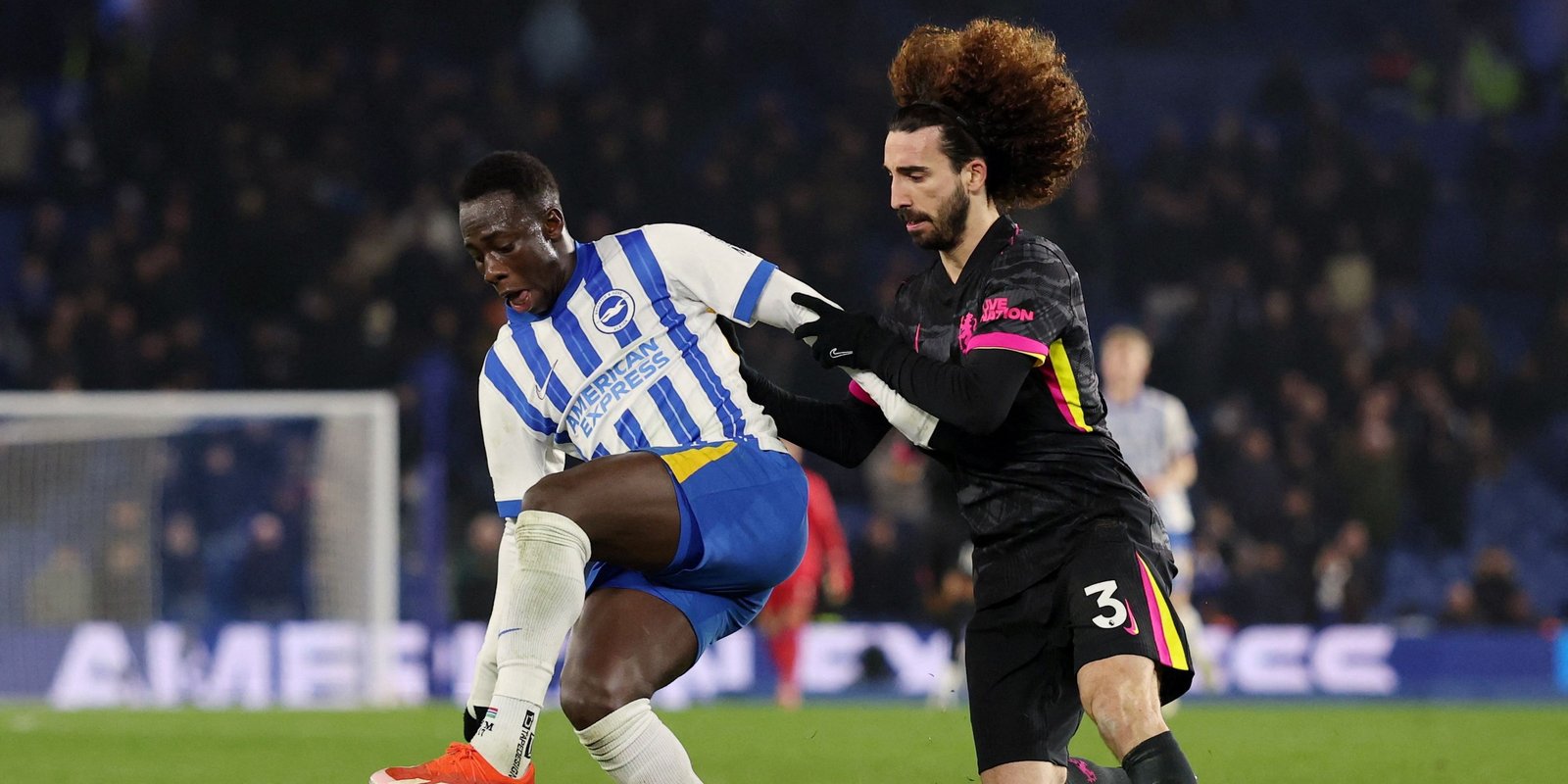 Brighton and Hof Albion Yankuba Mint working with Mark Kokurilla from Chelsea