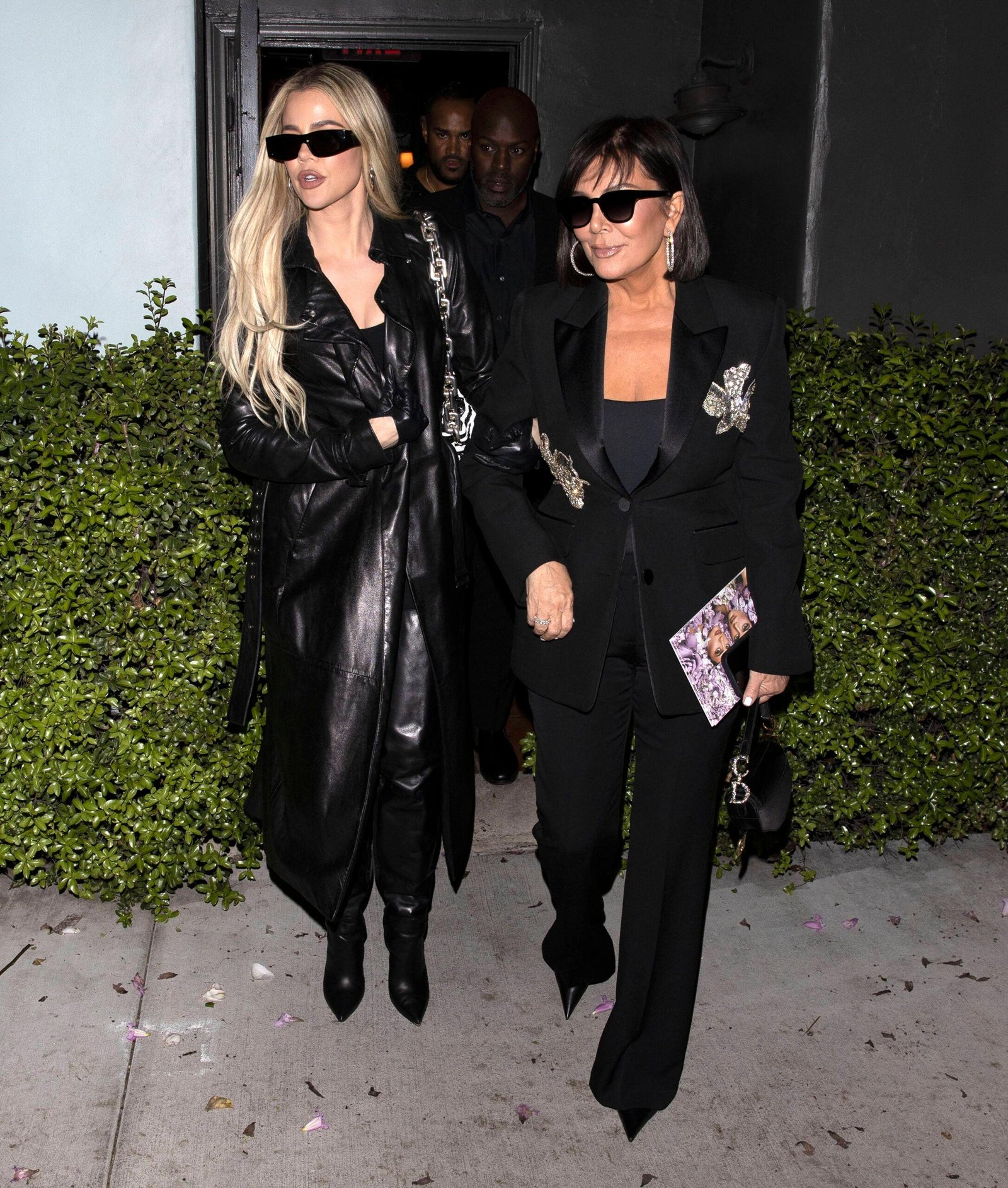 KHLOE Kardashian, Kris Jenner and Korey Gamble leave dinner together in Osteria Moza in <a href=