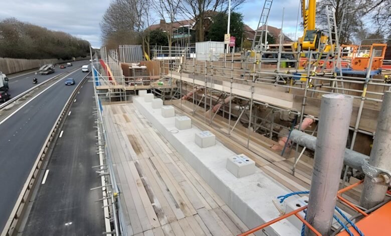 National Highways carries out M67 bridge beams installation.jpeg