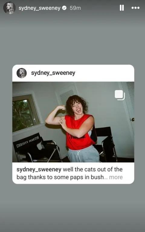Sydney Suene shows the muscles