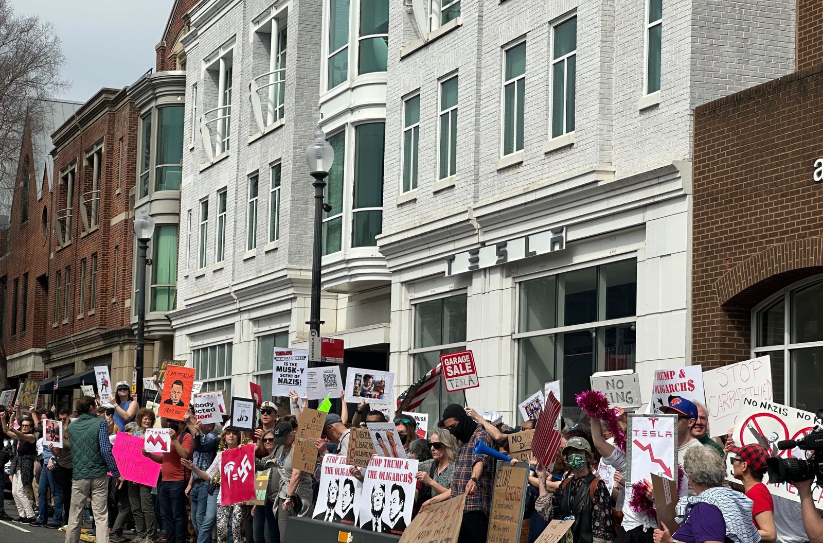 Protest in George Town, the capital.