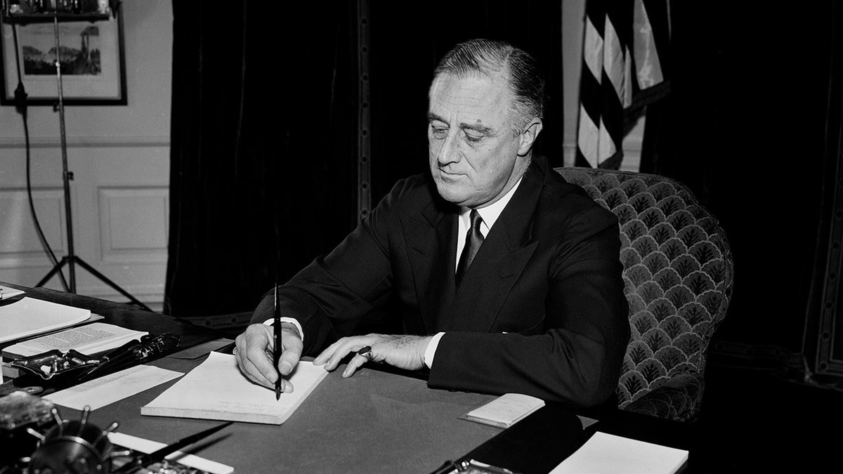 President Franklin Roosevelt on his office