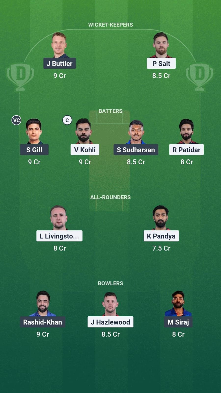 1000635274 Royal challenens bengaluru vs gujarat Titans Dream11 Fadiness Fad