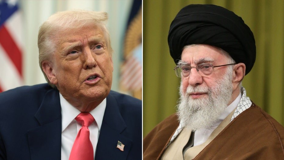 Trump and Iran's supreme leader Ayatollah Ali Khawni