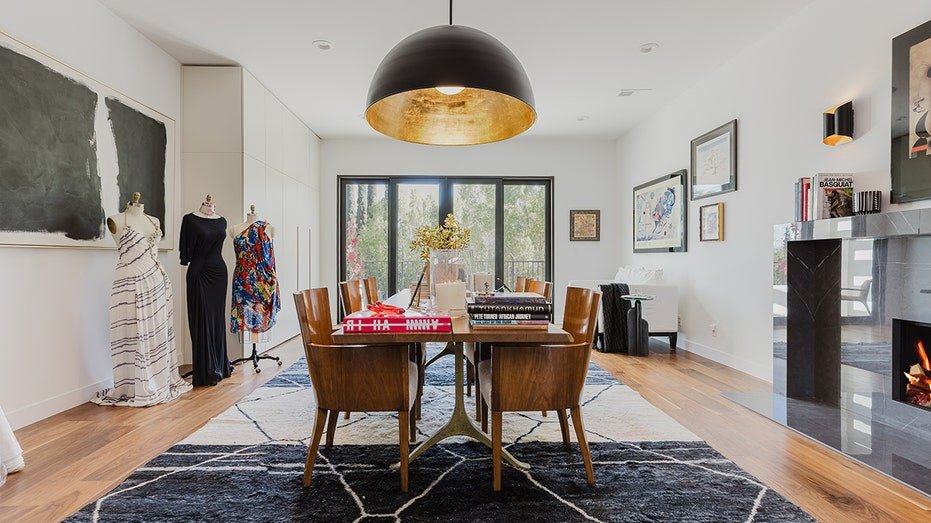 Millard The Den is used as a work space for her work in fashion design.