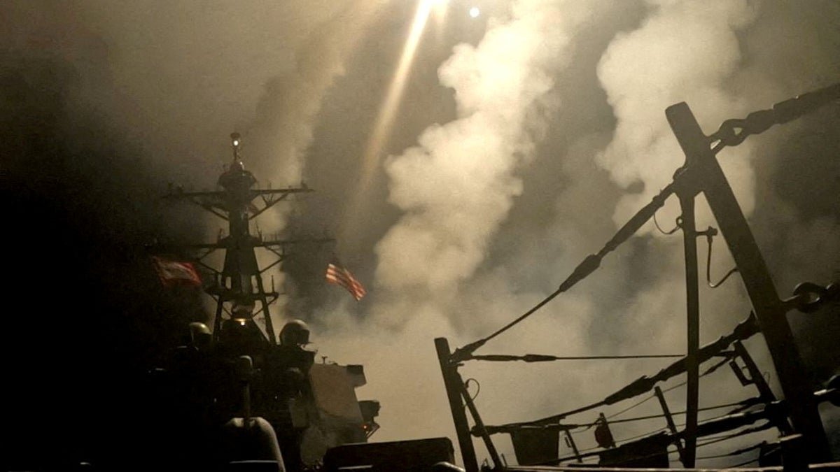     The ship fired missiles in an unknown location, after US President Donald Trump fired military strikes against the Houthis