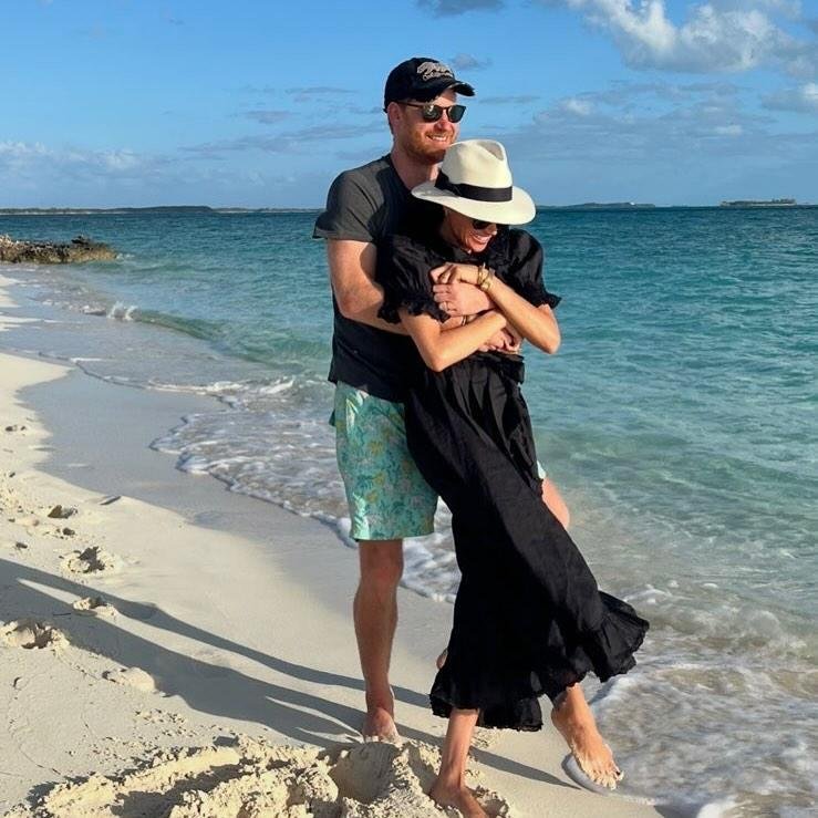 Prince Harry and Meghan Markle on the beach