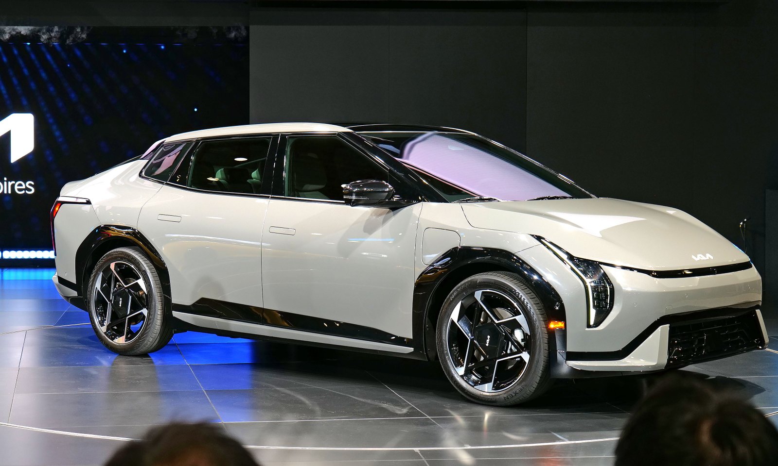 2026 Kia Ev4 at its first appearance in the United States at the New York International Fair for the year 2025.