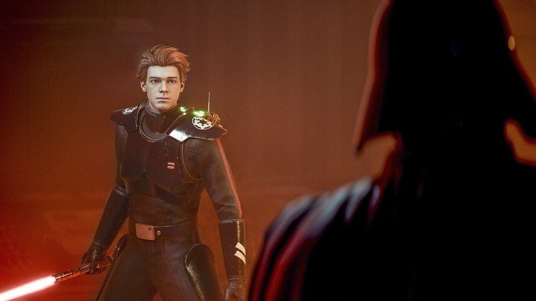 Cal Kestis faces the investigator at Star Wars Jedi: something fell