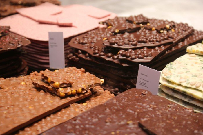 Chocolate displayed in the Läderaach store in Toronto, Ontario, Canada 