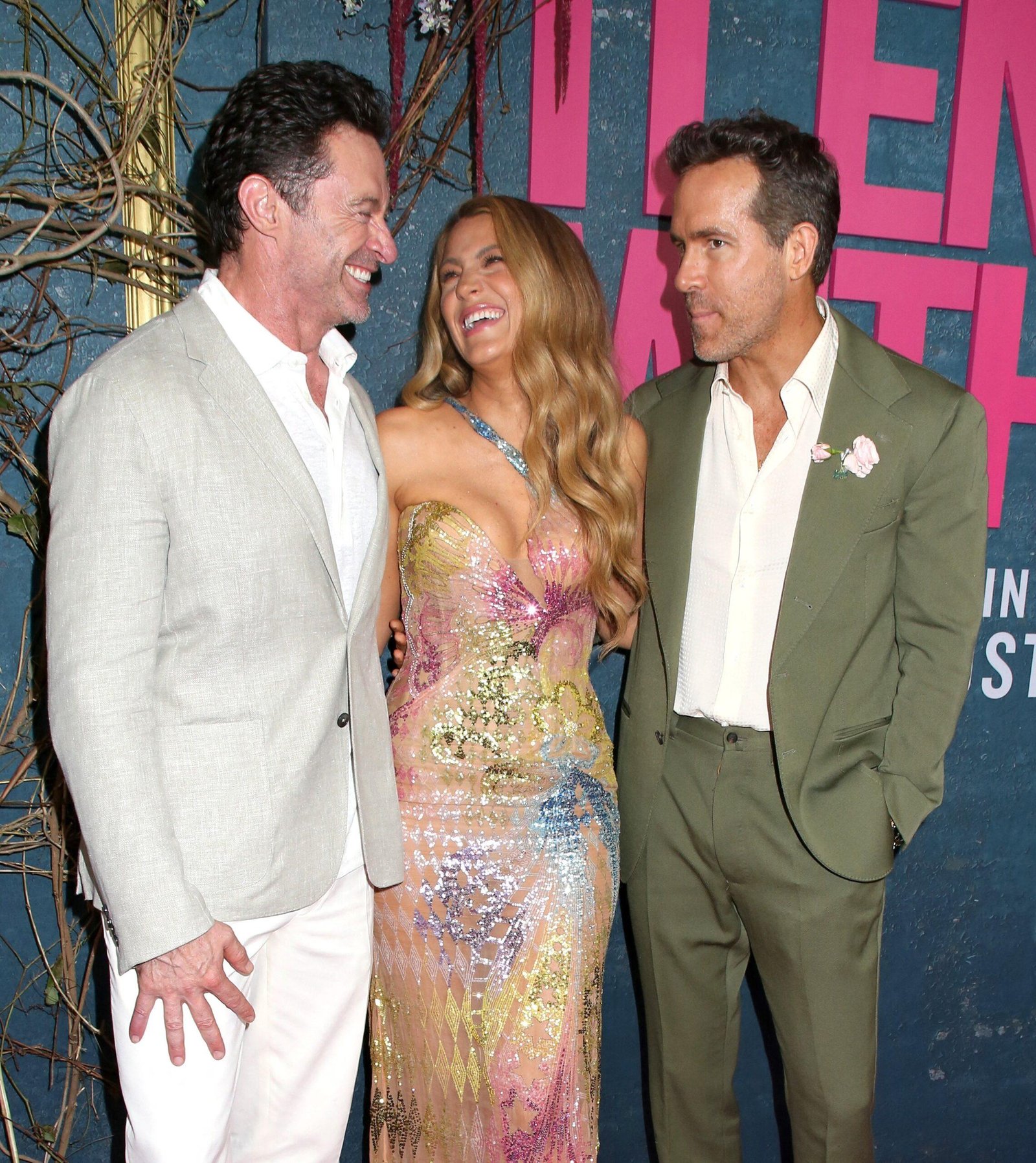 Hugh Jackman, Blake Livley, and Ryan Reynolds in the global show