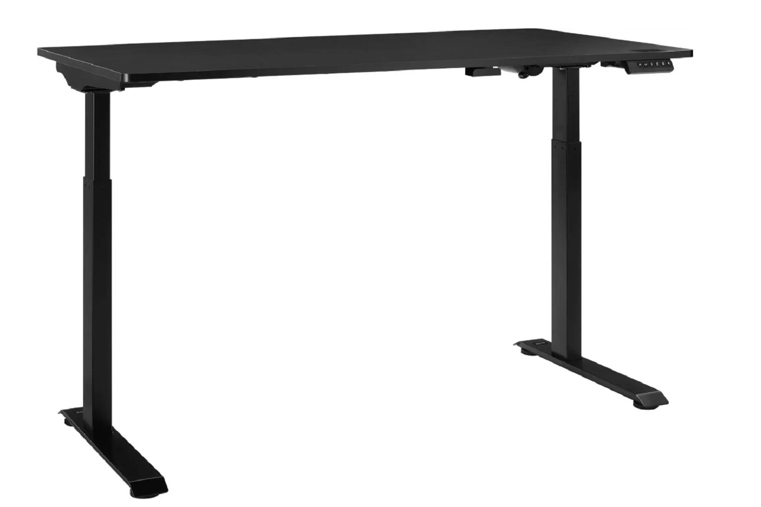 Adjustable standing office on a white background.