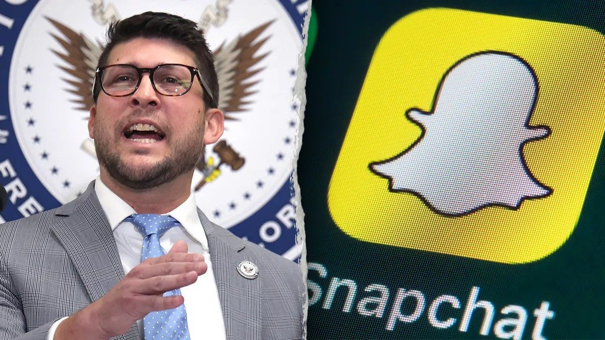 Florida AG, left; Snapchat logo, right