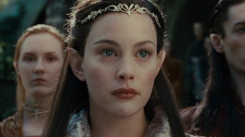 Arwin watches Arajorn leaving with blurry eyes in the head of the rings: Fellowship