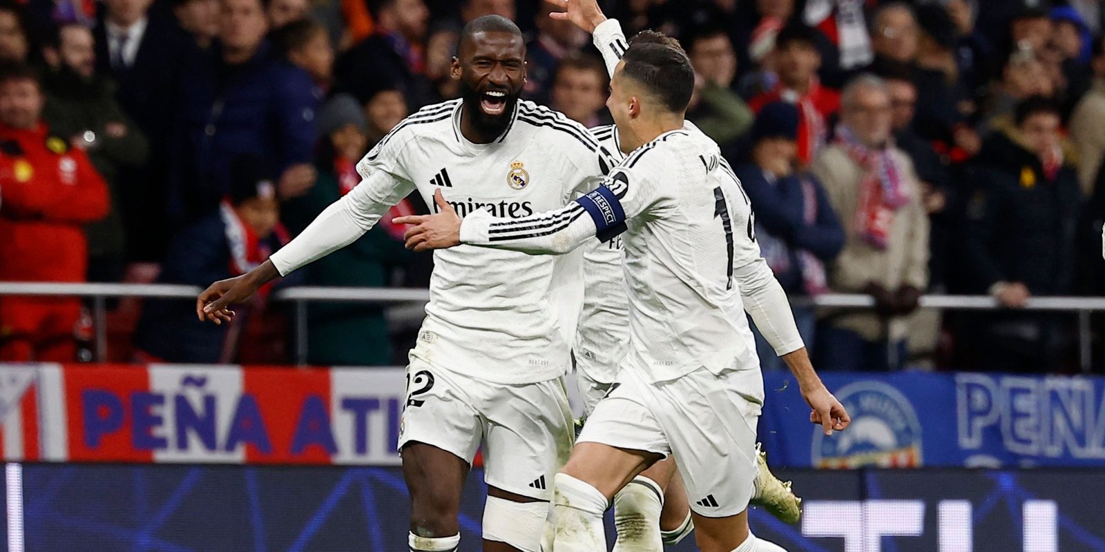 Antonio Rudiger of Real Madrid and Lucas Vasquez 