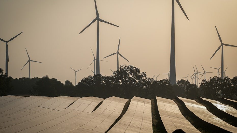 Wind turbine field in Germany