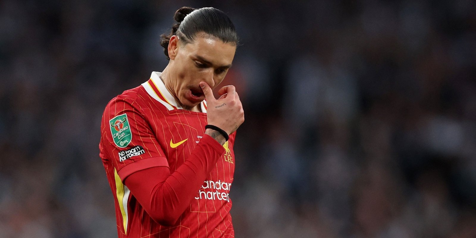 Darwin Nunez Liverpool reacts