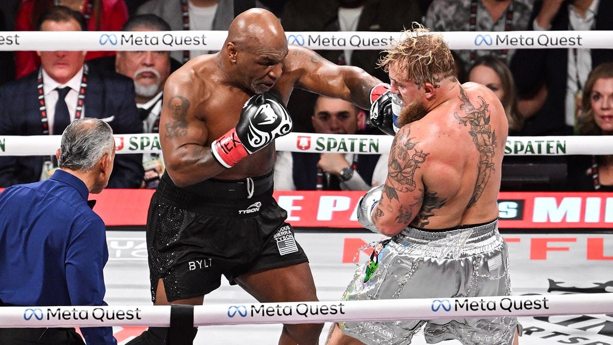 Mike Tyson Lands Punch