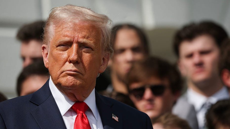 Trump at the White House during the university football event