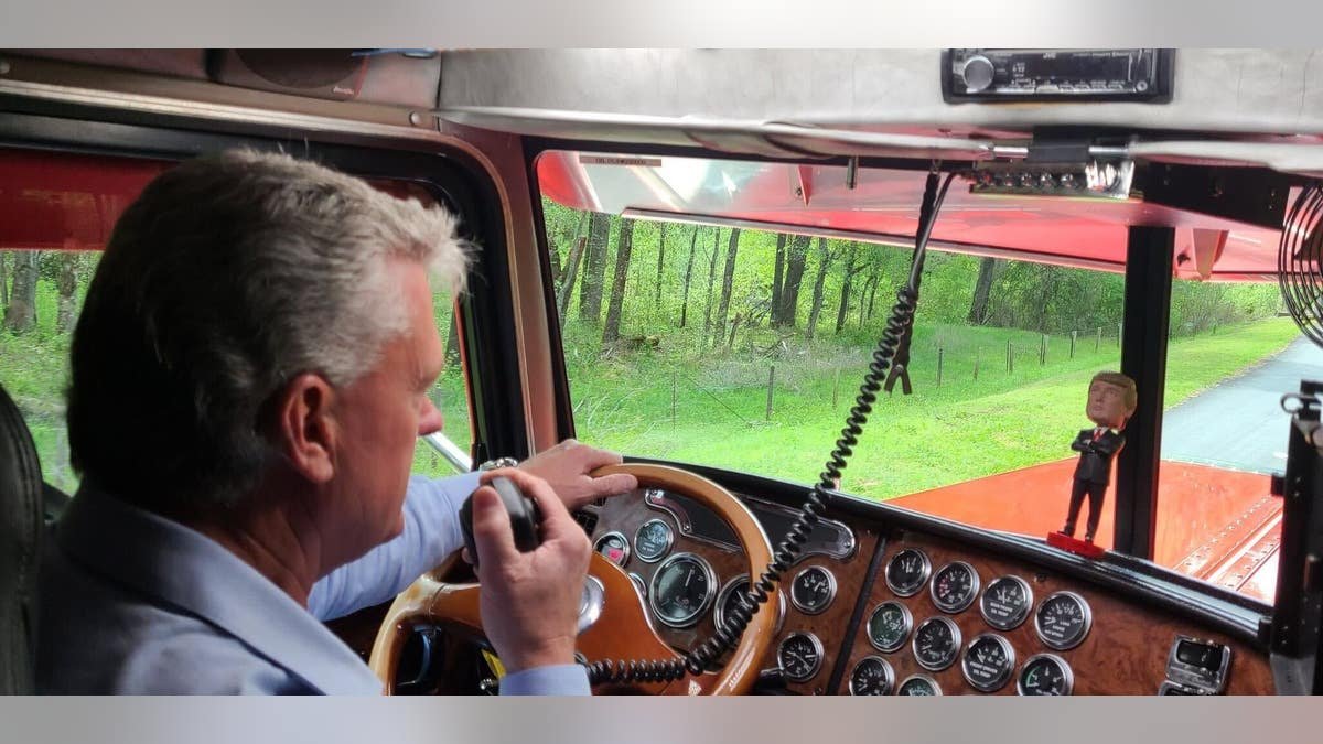 Mike Collins in the truck