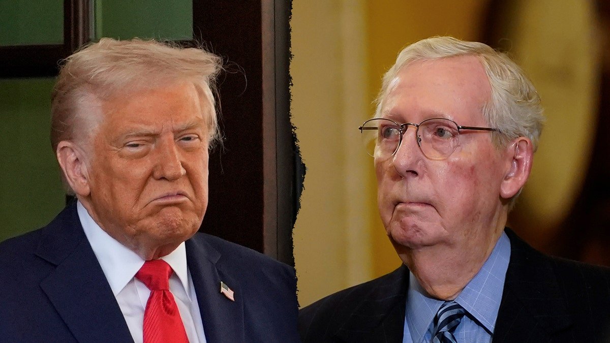President Donald Trump and outgoing Senator Mitch McConneel