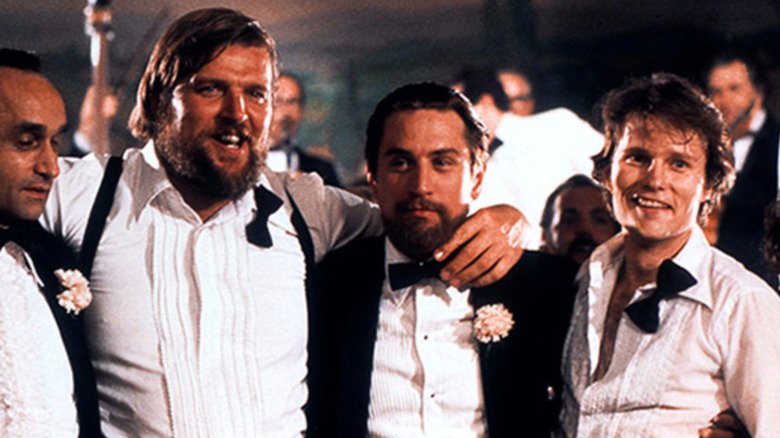 Stan, Axel, Mike and Stephen at a wedding in Hinter deer