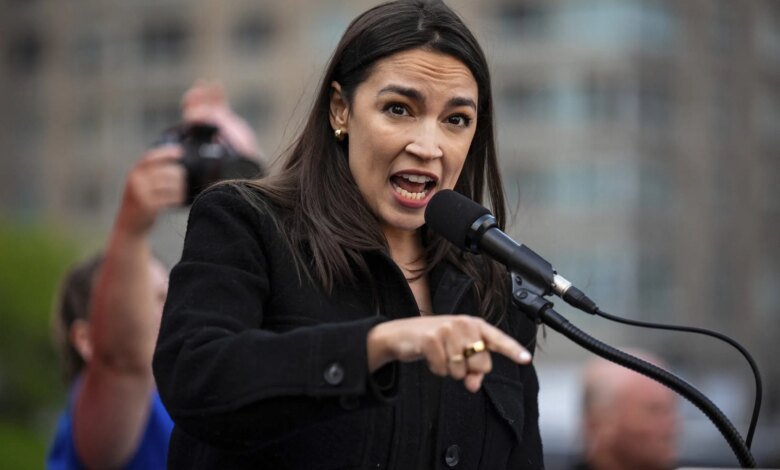 1746231900 AOC interrupted at open of town hall by protester yelling.jpg