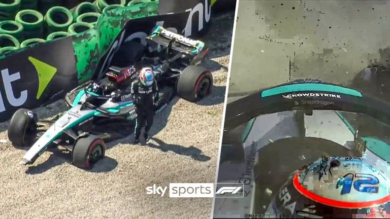 Kimi Antonelli in a major collision in the first practice!