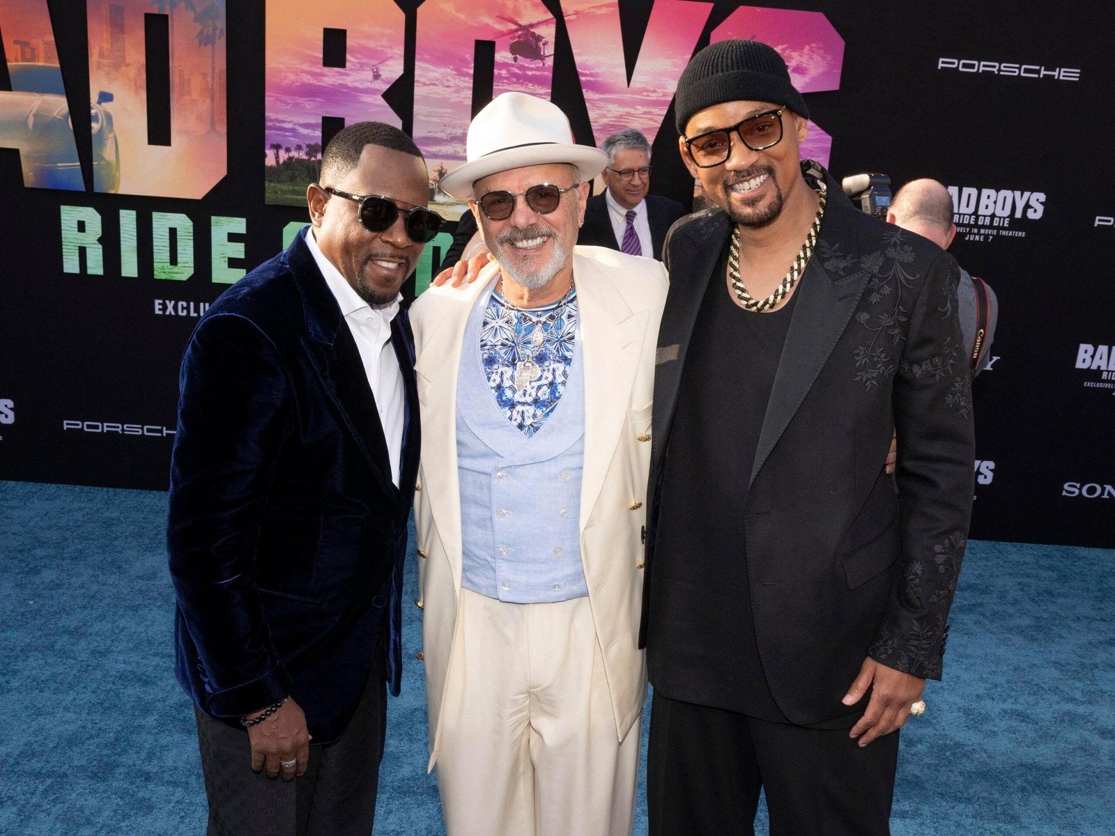 Matthew Lawrence, Joe Pantoliano and Will Smith at the first show Los Angeles in Colombia Pictures