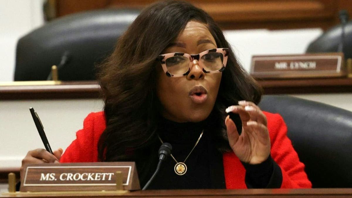 Jasmine Crocate speaks during a hearing