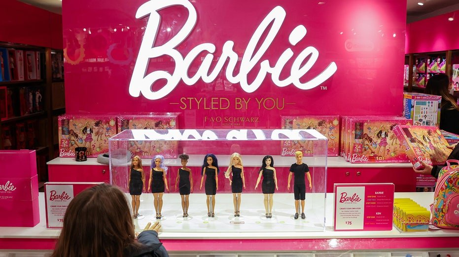 Barbie dolls displayed in New York City