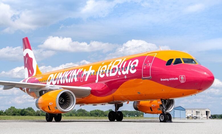 1747085179 JetBlue plane gets Dunkin themed special livery to celebrate long partnership.jpg