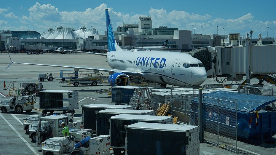 United Airlines aircraft at the gate