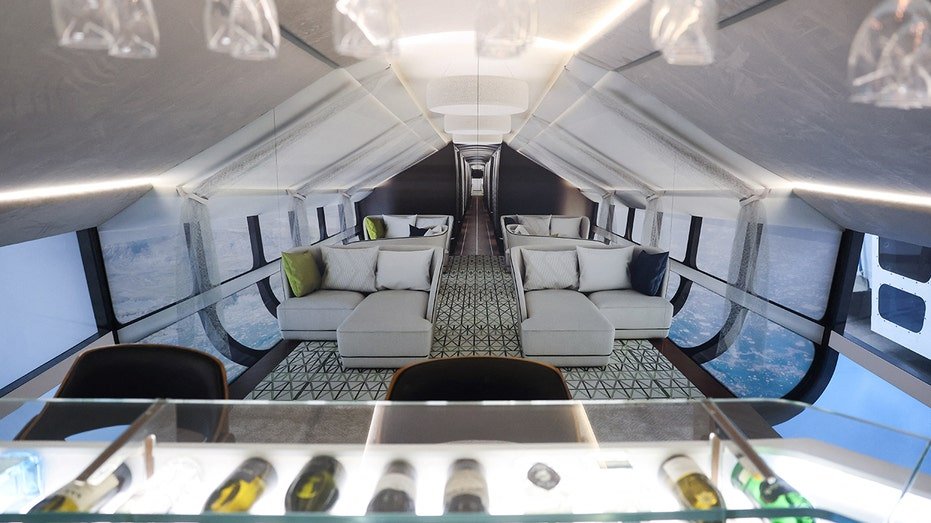A cabin of Zeppelin Mockup at the Hybrid Vehicle Center