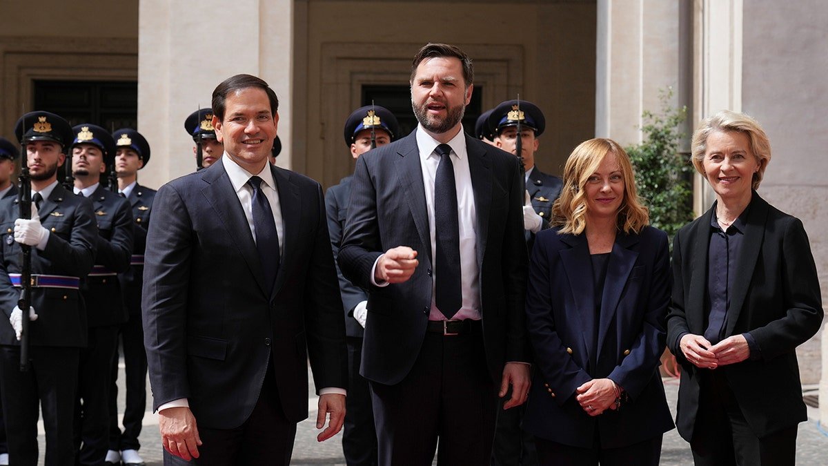 The meeting of Rubio, Fans, Meloni and Von der Lin in Rome