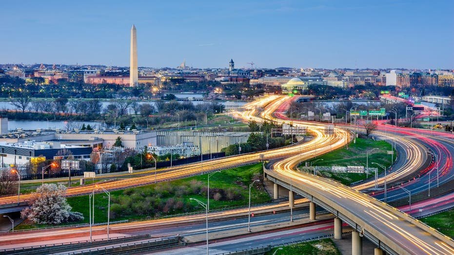 The air view of Washington, DC