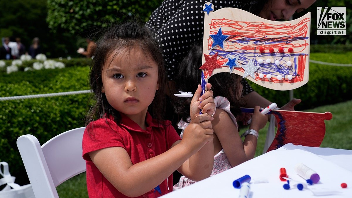 Children in the White House park for an event hosted.