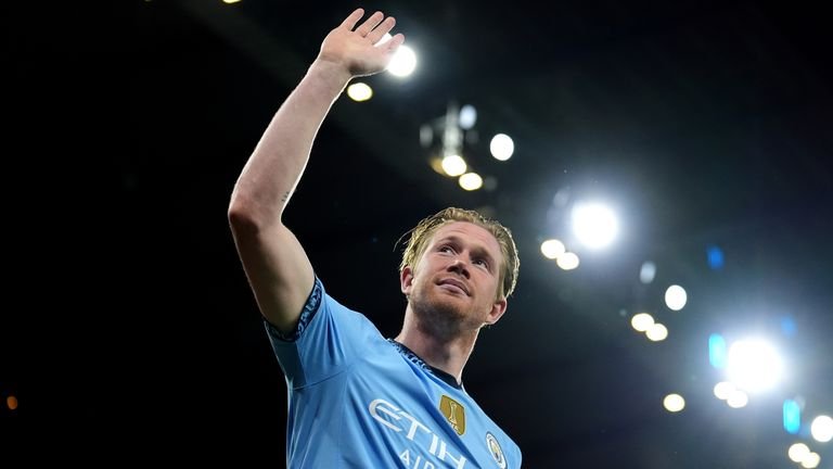 Kevin de Bruyne bid farewell to the federation after its last match at home to Manchester City